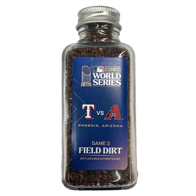 Texas Rangers vs. Arizona Diamondbacks 2023 World Series Game Game-Used Dirt Jar