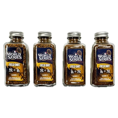 Los Angeles Dodgers 2024 World Series Wins Game-Used Dirt Jar Bundle