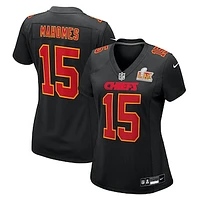 Women's Nike Patrick Mahomes Carbon Black Kansas City Chiefs Super Bowl LIX Fashion Game Jersey