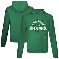 Men's Levelwear  Kelly Green San Jose Sharks St. Patrick's Day Relay Shamrock Pullover Hoodie