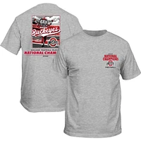 Men's Heather Gray Ohio State Buckeyes College Football Playoff 2024 National Champions Stadium T-Shirt