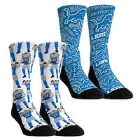 Youth Rock Em Socks Alex Anzalone Detroit Lions 2-Pack Reverse Hurdle Crew Socks Set