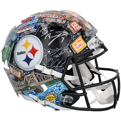 Ben Roethlisberger Pittsburgh Steelers Autographed Riddell Pro-Line Speed Helmet - Art by Charles Fazzino - NR81050442