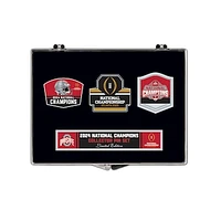 WinCraft Ohio State Buckeyes College Football Playoff 2024 National Champions Three-Piece Collector Pin Set