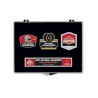 WinCraft Ohio State Buckeyes College Football Playoff 2024 National Champions Three-Piece Collector Pin Set