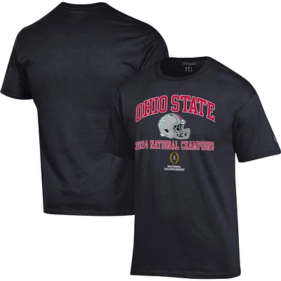 Men's Champion Black Ohio State Buckeyes College Football Playoff 2024 National Champions Helmet T-Shirt