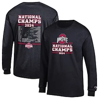 Men's Champion Black Ohio State Buckeyes College Football Playoff 2024 National Champions Long Sleeve T-Shirt