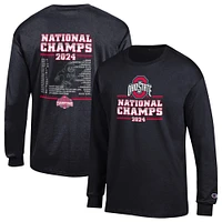 Men's Champion Black Ohio State Buckeyes College Football Playoff 2024 National Champions Long Sleeve T-Shirt