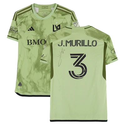 Jesus Murillo LAFC Autographed Match-Used #3 Green adidas Jersey from the 2024 MLS Season - Size M