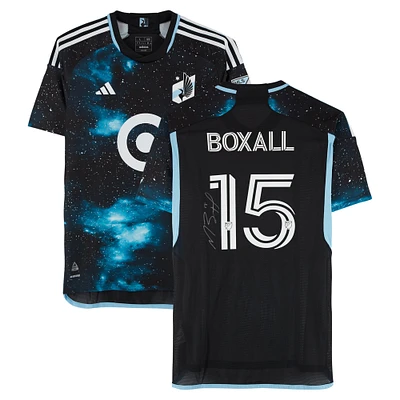 Michael Boxall Minnesota United FC Autographed Match-Used #15 Black adidas Jersey from the 2024 MLS Season - Size L