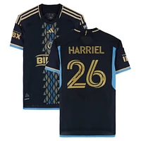 Nathan Harriel Philadelphia Union Autographed Match-Used #26 Navy adidas Jersey from the 2024 MLS Season - Size M