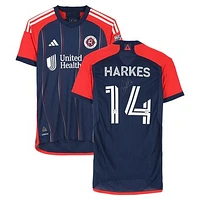 Ian Harkes New England Revolution Autographed Match-Used #14 Navy adidas Jersey from the 2024 MLS Season - Size M