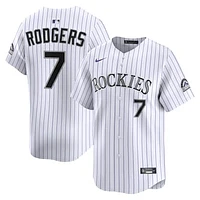 Men's Nike Brendan Rodgers White Colorado Rockies Home Limited Player Jersey