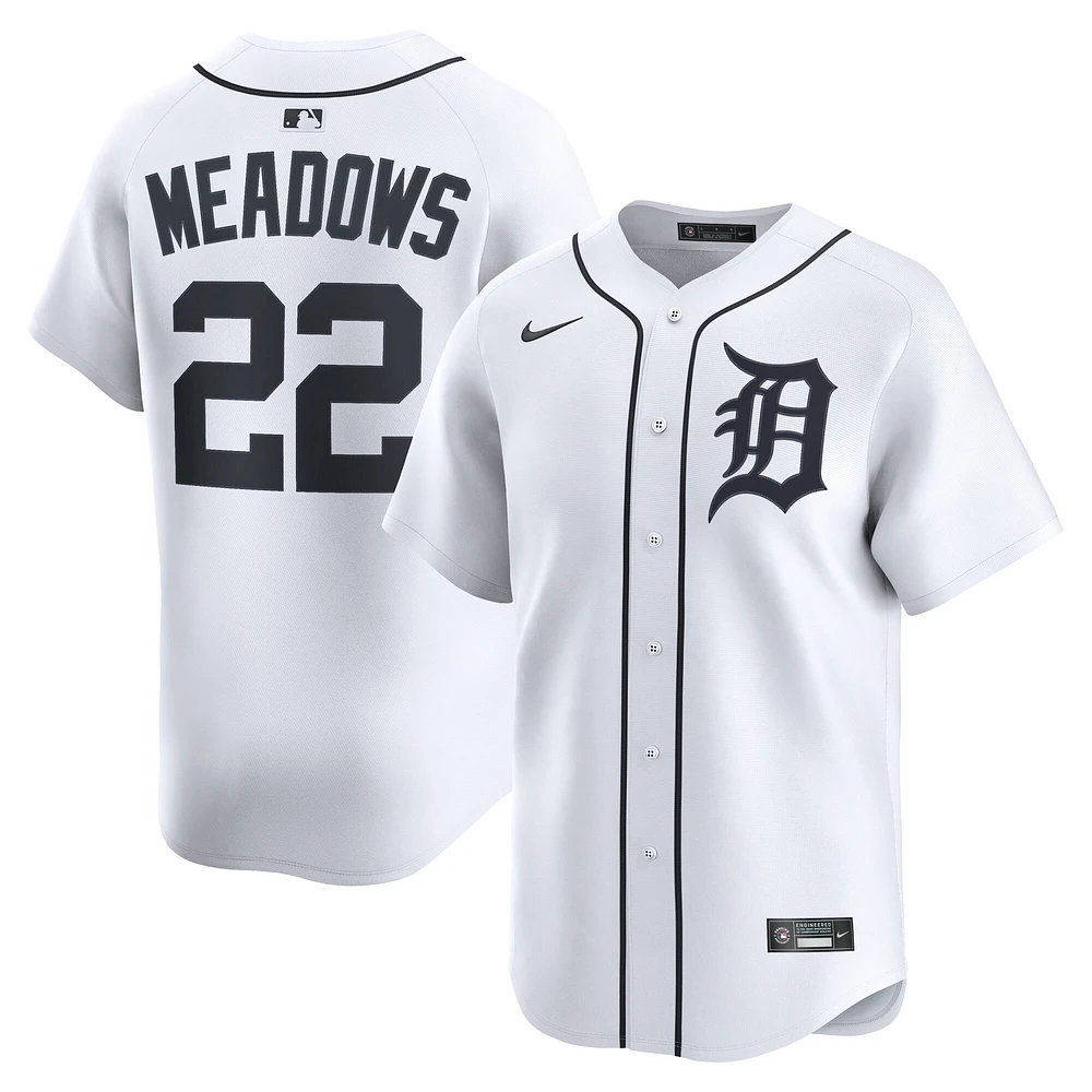 Men's Nike Parker Meadows White Detroit Tigers Home Limited Player Jersey
