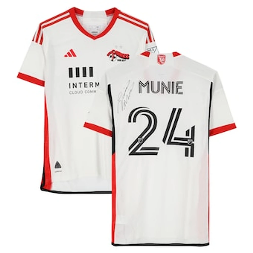 Daniel Munie San Jose Earthquakes Autographed Match-Used #24 White adidas Jersey from the 2024 MLS Season - Size L