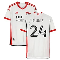 Daniel Munie San Jose Earthquakes Autographed Match-Used #24 White adidas Jersey from the 2024 MLS Season - Size L