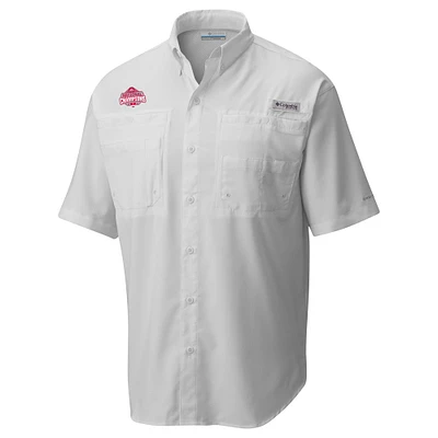 Men's Columbia Ohio State Buckeyes College Football Playoff 2024 National Champions Omni-Wick Tamiami Short Sleeve Button-Down Shirt