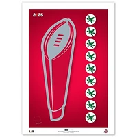 Ohio State Buckeyes 2025 College Football Playoff National Championship Game 24" x 36" Minimalist Limited Edition Fine Art Print