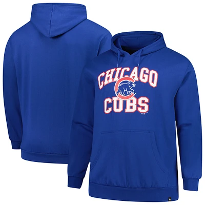Men's '47  Royal Chicago Cubs Big & Tall Velocity Fleece Pullover Hoodie