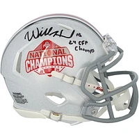 Will Howard Ohio State Buckeyes Autographed 2024 College Football Playoff National Champions Logo Riddell Speed Mini Helmet with "24 CFP Champs" Inscription