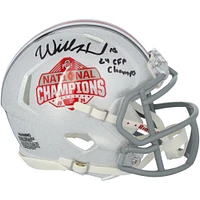 Will Howard Ohio State Buckeyes Autographed 2024 College Football Playoff National Champions Logo Riddell Speed Mini Helmet with "24 CFP Champs" Inscription