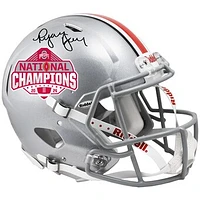 Ryan Day Ohio State Buckeyes Autographed 2024 College Football Playoff National Champions Logo Riddell Speed Authentic Helmet