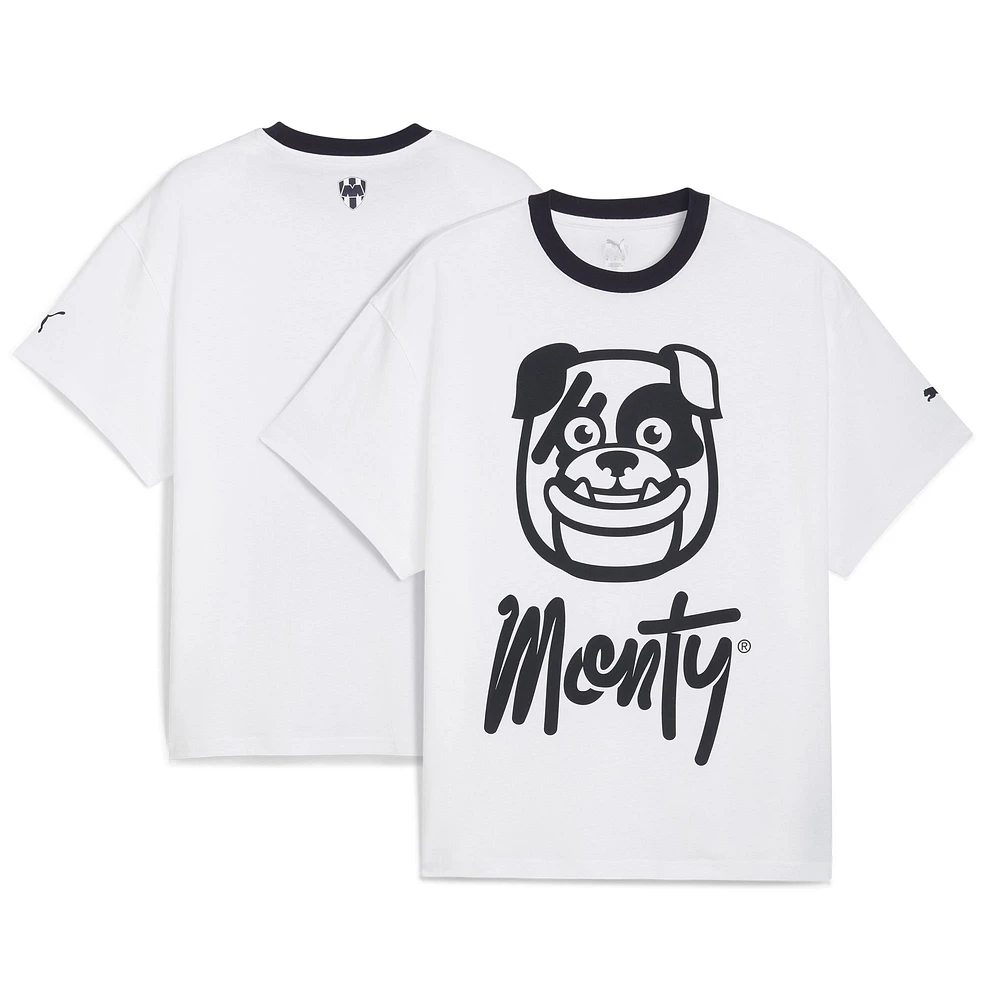Men's Puma White CF Monterrey 2025 FIFA Club World Cup Hoops T-Shirt