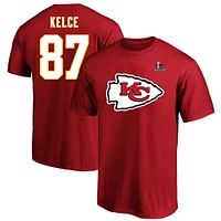 Men's Fanatics Travis Kelce Red Kansas City Chiefs Super Bowl LIX Big & Tall Player Name Number T-Shirt