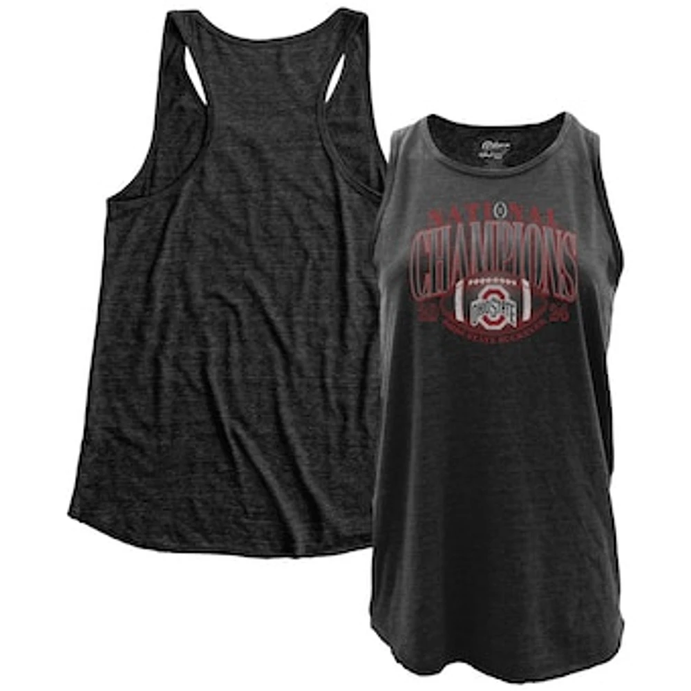 Women's Blue 84 Black Ohio State Buckeyes College Football Playoff 2024 National Champions Racerback Tank Top