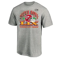 Men's Fanatics  Heather Gray Kansas City Chiefs Super Bowl LIX Big & Tall Our Pastime T-Shirt