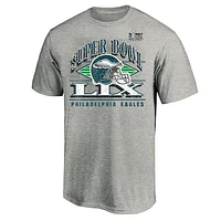 Men's Fanatics  Heather Gray Philadelphia Eagles Super Bowl LIX Big & Tall Our Pastime T-Shirt