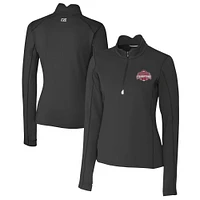 Women's Cutter & Buck Black Ohio State Buckeyes College Football Playoff 2024 National Champions Traverse Eco Quarter-Zip Jacket