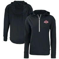 Women's Cutter & Buck  Black Ohio State Buckeyes College Football Playoff 2024 National Champions Daybreak Eco Recycled Half-Zip Hoodie