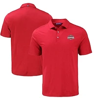 Men's Cutter & Buck Scarlet Ohio State Buckeyes College Football Playoff 2024 National Champions Coastline Epic Comfort Eco Recycled Polo