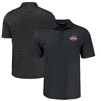 Men's Cutter & Buck Ohio State Buckeyes College Football Playoff 2024 National Champions Pike Eco Shadow Check Print Recycled Polo