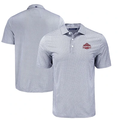 Men's Cutter & Buck Ohio State Buckeyes College Football Playoff 2024 National Champions Pike Eco Diamond Dot Print Recycled Polo