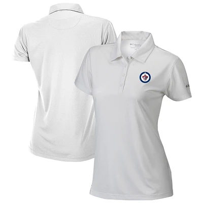 Women's Columbia White Winnipeg Jets Omni-Wick Birdie Polo