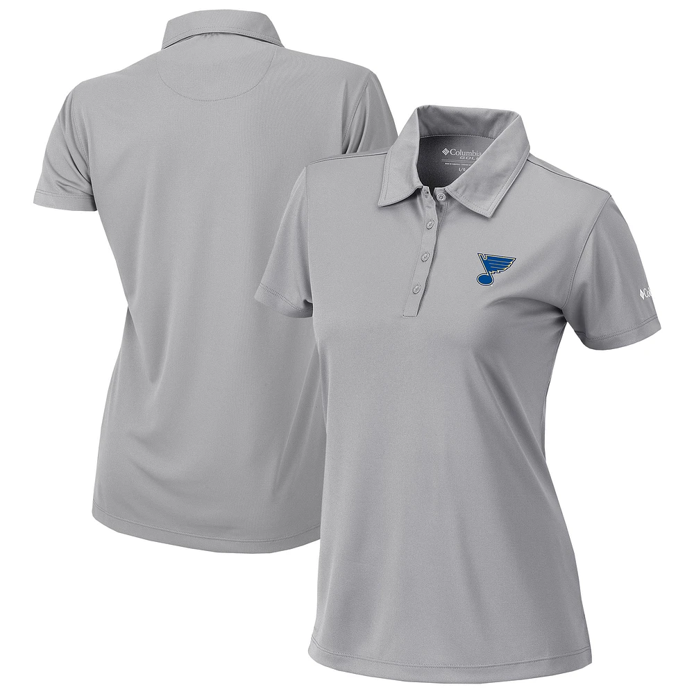 Women's Columbia Gray St. Louis Blues Omni-Wick Birdie Polo