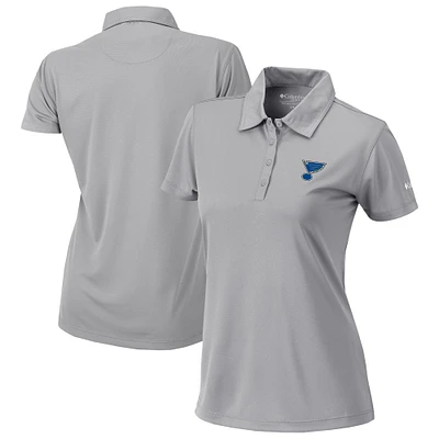 Women's Columbia Gray St. Louis Blues Omni-Wick Birdie Polo