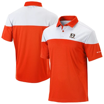 Men's Columbia Orange/White Anaheim Ducks Best Ball Omni-Wick Polo