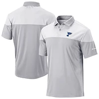 Men's Columbia Gray/White St. Louis Blues Best Ball Omni-Wick Polo