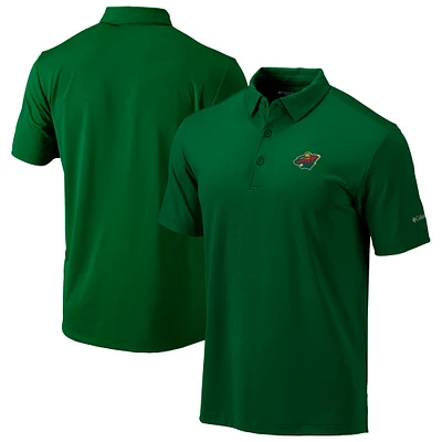 Men's Columbia  Green Minnesota Wild Drive Omni-Wick Polo