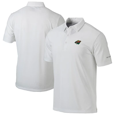 Men's Columbia  White Minnesota Wild Drive Omni-Wick Polo