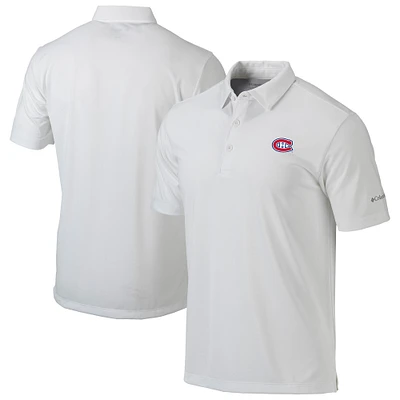 Men's Columbia  White Montreal Canadiens Drive Omni-Wick Polo