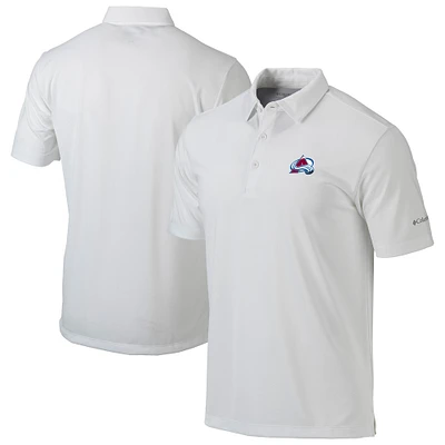 Men's Columbia  White Colorado Avalanche Drive Omni-Wick Polo