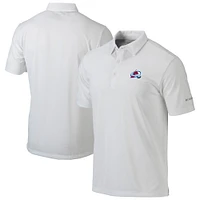 Men's Columbia  White Colorado Avalanche Drive Omni-Wick Polo