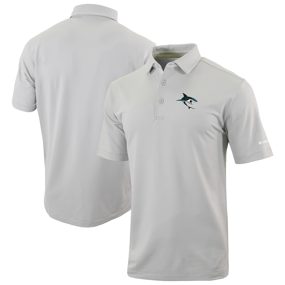 Men's Columbia  Gray San Jose Sharks Even Lie Omni-Wick Polo