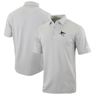 Men's Columbia  Gray San Jose Sharks Even Lie Omni-Wick Polo