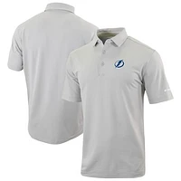 Men's Columbia  Gray Tampa Bay Lightning Even Lie Omni-Wick Polo