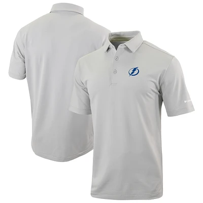 Men's Columbia  Gray Tampa Bay Lightning Even Lie Omni-Wick Polo